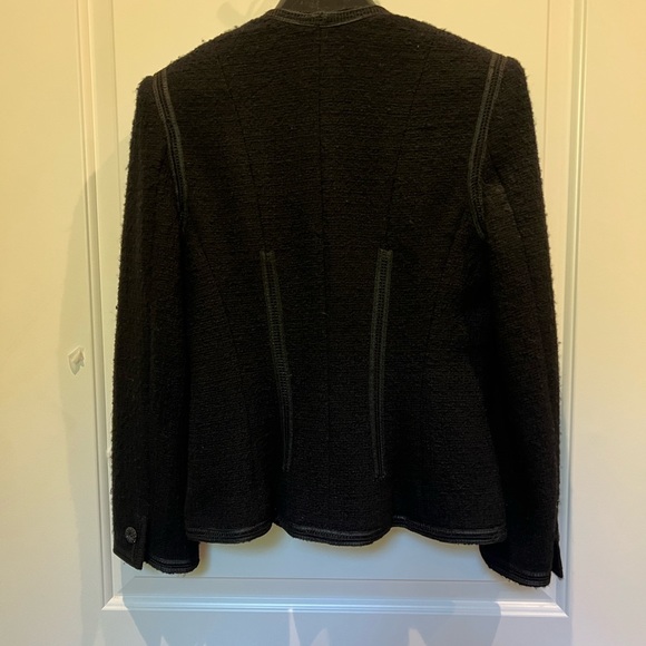 Chanel Black Tweed Women's Jacket 44 - Picture 2 of 5